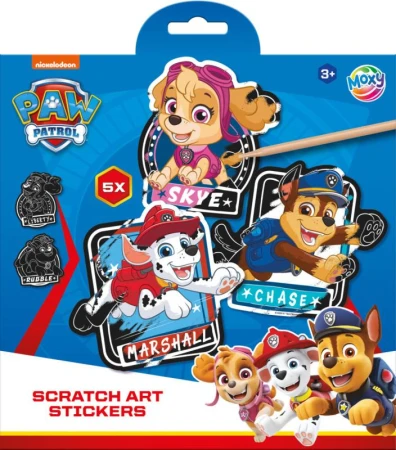 Vyškrabávací obrázky samolepky Tlapková patrola (Paw Patrol) set 5ks Vyškrabávací obrázky samolepky Tlapková patrola (Paw Patrol) set 5ks