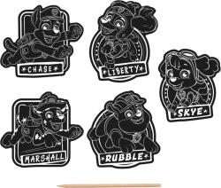 Vyškrabávací obrázky samolepky Tlapková patrola (Paw Patrol) set 5ks