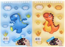 Vyškrabovací obrázky Dinosaurus sešit 8 listů s nástrojem 2 druhy