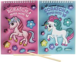 Vyškrabovací obrázky Jednorožec sešit 8 listů s nástrojem 2 druhy
