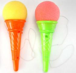 Vystřelovací zmrzlina set kornout + soft balonek pěnový 2 barvy plast