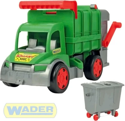 Wader Auto funkční Gigant popeláři 65cm zelený set s kontejnerem plast Wader Auto funkční Gigant popeláři 65cm zelený set s kontejnerem plast