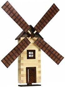 Walachia Větrný mlýn na zeď W15B Hobby Kit DŘEVĚNÁ (stavebnice)