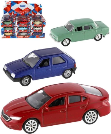 Welly Auto model Škoda 7cm volný chod 1:60 různé druhy v krabičce Welly Auto model Škoda 7cm volný chod 1:60 různé druhy v krabičce