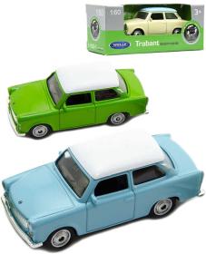 Welly Auto retro model Trabant 7cm volný chod 1:60 kov 3 barvy