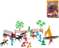 Western herní set divoký západ akční figurky indiáni s koni a doplňky 31ks Western herní set divoký západ akční figurky indiáni s koni a doplňky 31ks