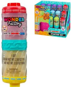 WONDER FACTORY Set písek + modelína nevysychající 4 barvy
