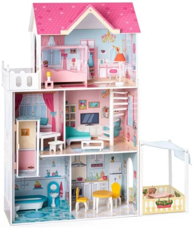 Woody Domeček Malibu Maxi pro panenky s výtahem set s doplňky Woody Domeček Malibu Maxi pro panenky s výtahem set s doplňky
