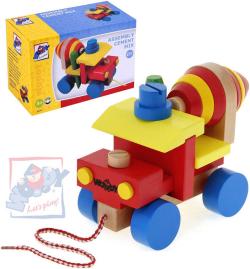 Woody DŘEVO Automíchačka montážní set Jedeme v tom spolu