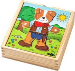 Woody DŘEVO Baby puzzle šatní skříň pejsek 18 dílků (dřevěná hračka) Woody DŘEVO Baby puzzle šatní skříň pejsek 18 dílků (dřevěná hračka)