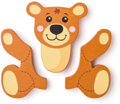 Woody DŘEVO Baby vkládací puzzle skládačka 4 motivy 4v1 na desce