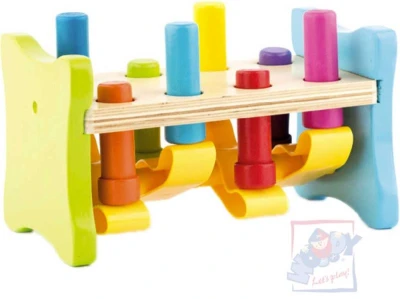 Woody DŘEVO Baby zatloukačka kolíbka Up and down (dřevěná hračka) Woody DŘEVO Baby zatloukačka kolíbka Up and down (dřevěná hračka)