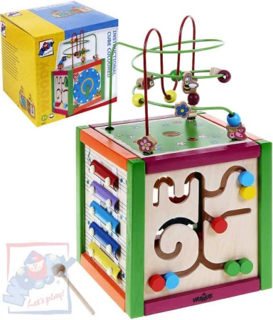 Woody DŘEVO Didaktická kostka barevná Woody DŘEVO Didaktická kostka barevná