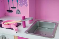 Woody DŘEVO Dřevěná DĚTSKÁ KUCHYŇKA s nádobím a doplňky Kuch. ostrov Trendy