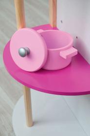 Woody DŘEVO Dřevěná DĚTSKÁ KUCHYŇKA s nádobím a doplňky Kuch. ostrov Trendy