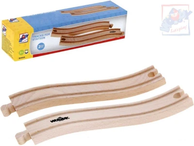 Woody DŘEVO Kolej nadjezd set 2ks příslušenství k vláčkodráze
