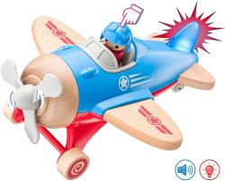 Woody DŘEVO Letadlo baby s pilotem na baterie Světlo Zvuk