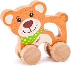 Woody DŘEVO Medvěd na kolečkách s držadlem baby (dřevěná hračka) Woody DŘEVO Medvěd na kolečkách s držadlem baby (dřevěná hračka)