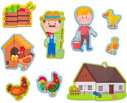 Woody DŘEVO Puzzle skládačka magnetické tvary 64ks Statek