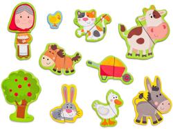 Woody DŘEVO Puzzle skládačka magnetické tvary 64ks Statek