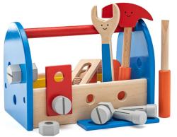 Woody DŘEVO Set dětské pracovní nářadí veselé 18ks v přenosném boxu Woody DŘEVO Set dětské pracovní nářadí veselé 18ks v přenosném boxu