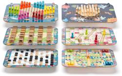 Woody DŘEVO Soubor her v kufříku 6v1(společenská hra)