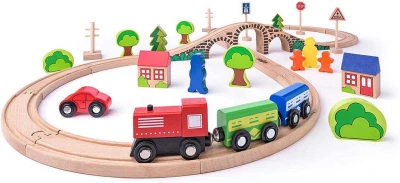 Woody DŘEVO Vláčkodráha osmička set 40 dílků (dřevěná hračka) Woody DŘEVO Vláčkodráha osmička set 40 dílků (dřevěná hračka)