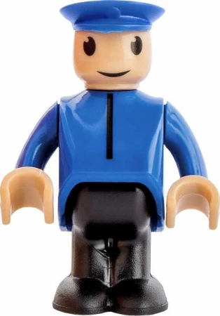 Woody Mašinka elektrická zelená na baterie set s panáčkem doplněk k vláčkodráze