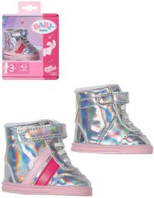 Zapf Creation BABY BORN Tenisky stříbrné botičky 1 pár pro panenku miminko Zapf Creation BABY BORN Tenisky stříbrné botičky 1 pár pro panenku miminko