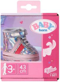 Zapf Creation BABY BORN Tenisky stříbrné botičky 1 pár pro panenku miminko
