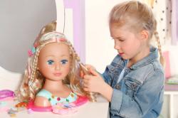 Zapf Creation ZAPF BABY BORN Česací hlava blond starší sestřička set s kadeřnickými doplňky