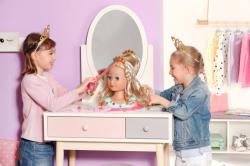 Zapf Creation ZAPF BABY BORN Česací hlava blond starší sestřička set s kadeřnickými doplňky
