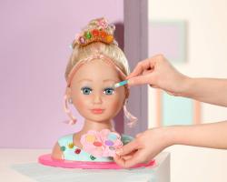 Zapf Creation ZAPF BABY BORN Česací hlava blond starší sestřička set s kadeřnickými doplňky