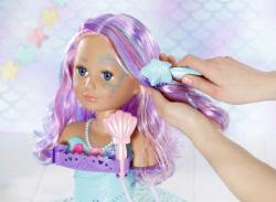 Zapf Creation ZAPF BABY BORN Hlava česací Starší sestřička Mořská víla s funkční sprchou