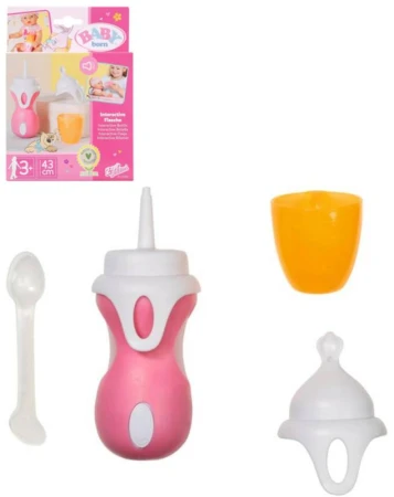 Zapf Creation ZAPF BABY BORN Interaktívna fľaštička a lyžička pre bábiku na batérie Zvuk Zapf Creation ZAPF BABY BORN Interaktívna fľaštička a lyžička pre bábiku na batérie Zvuk