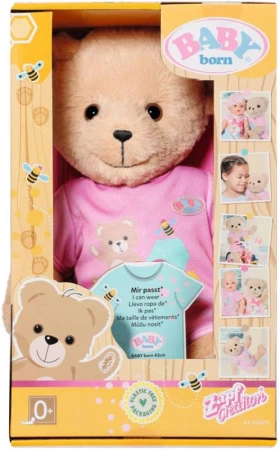 Zapf Creation ZAPF BABY BORN Medvídek růžový v oblečku (plyšová hračka)
