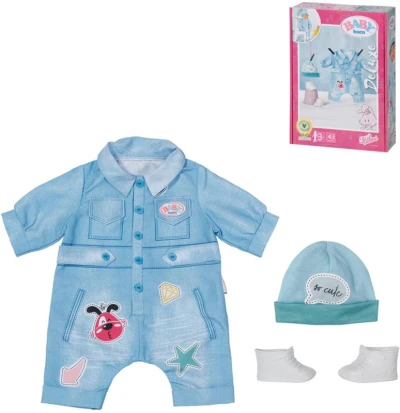 Zapf Creation ZAPF Baby Born overal džínový deluxe oblečenie pre bábiku bábätko 43cm Zapf Creation ZAPF Baby Born overal džínový deluxe oblečenie pre bábiku bábätko 43cm
