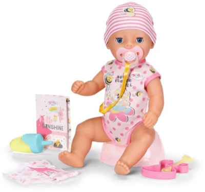 Zapf Creation ZAPF BABY BORN Little Panenka holčička 36cm miminko s funkcemi s doplňky