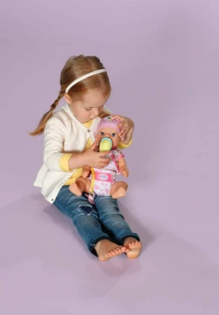 Zapf Creation ZAPF BABY BORN Little Panenka holčička 36cm miminko s funkcemi s doplňky