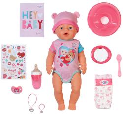 Zapf Creation ZAPF BABY BORN Panenka miminko Emma 43cm pije čůrá set s doplňky