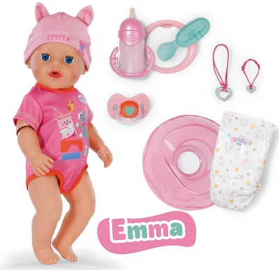 Zapf Creation ZAPF BABY BORN Panenka miminko Emma s kouzelnou rukou s doplňky