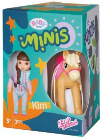 Zapf Creation ZAPF BABY BORN Panenka Minis Kim herní set s koníkem