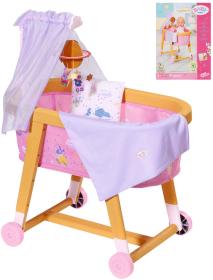Zapf Creation ZAPF BABY BORN Postýlka s nebesy na kolečkách pro panenku miminko
