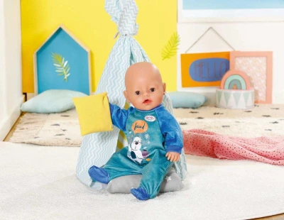 Zapf Creation ZAPF BABY BORN Sametové dupačky modré 43cm pro panenku miminko