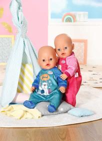 Zapf Creation ZAPF BABY BORN Sametové dupačky modré 43cm pro panenku miminko