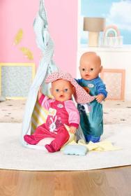 Zapf Creation ZAPF BABY BORN Sametové dupačky modré 43cm pro panenku miminko