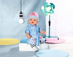 Zapf Creation ZAPF Baby Born šatičky džínové deluxe obleček pro panenku mininko 43cm