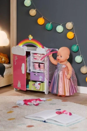 Zapf Creation ZAPF BABY BORN Skříň duhová pro panenku miminko na baterie Světlo Zvuk