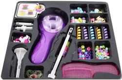 Zaplétání korálků do vlasů kadeřnický dětský set s hřebenem na baterie