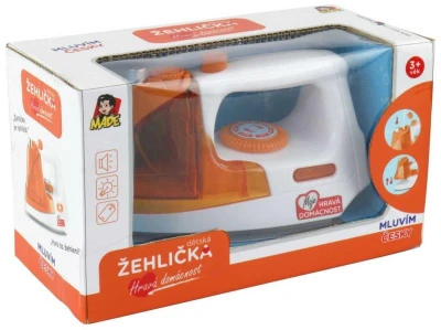 Žehlička napařovací 22cm rozprašuje vodu na baterie Světlo Zvuk CZ